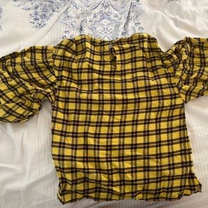 Zara plaid blouse